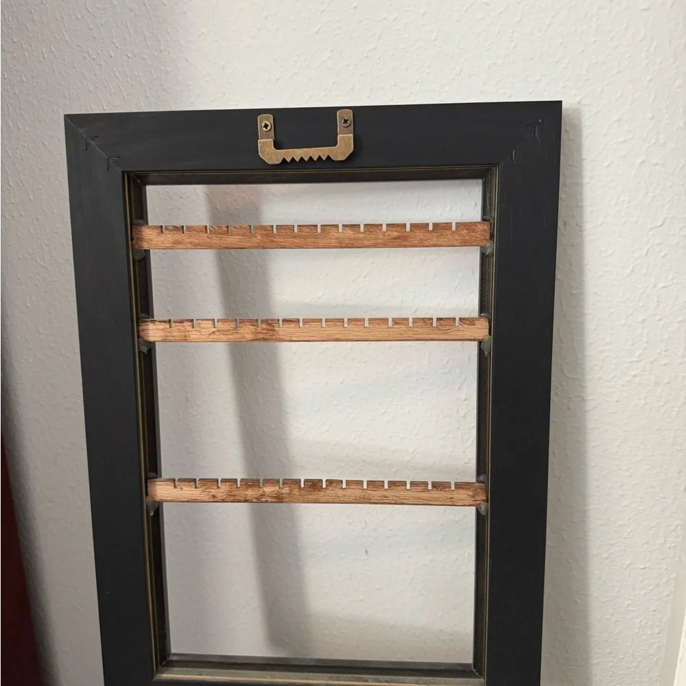Earring Organizer made of Gray Wood